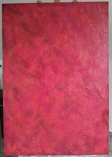 Acrylbild Grobe Struktur "Magenta" von Irene Schlik, Malerei kaufen auf Singulart