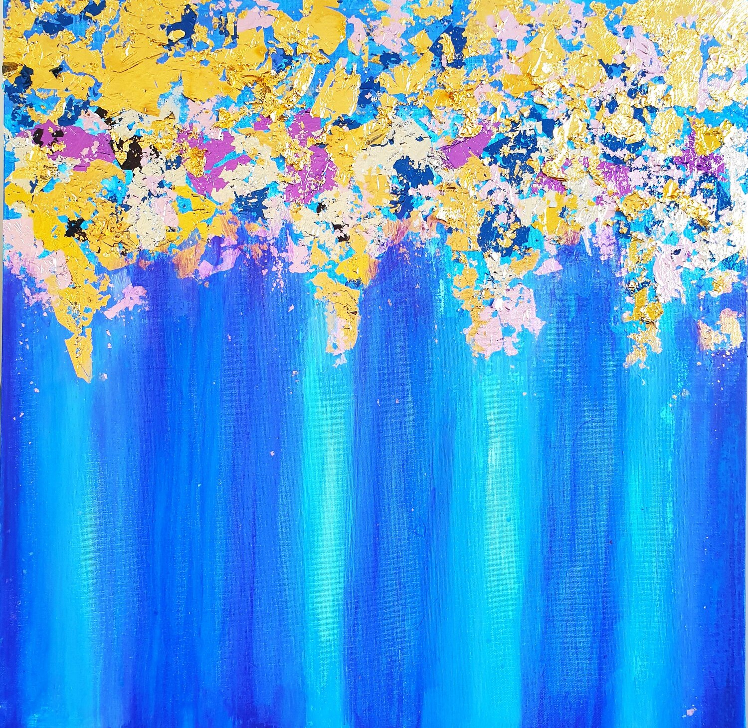 Acrylbild "Goldener Teppich" Irene Schlik