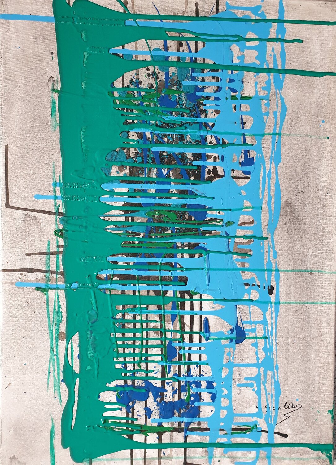Acryl Bild "Brücke" Irene Schlik