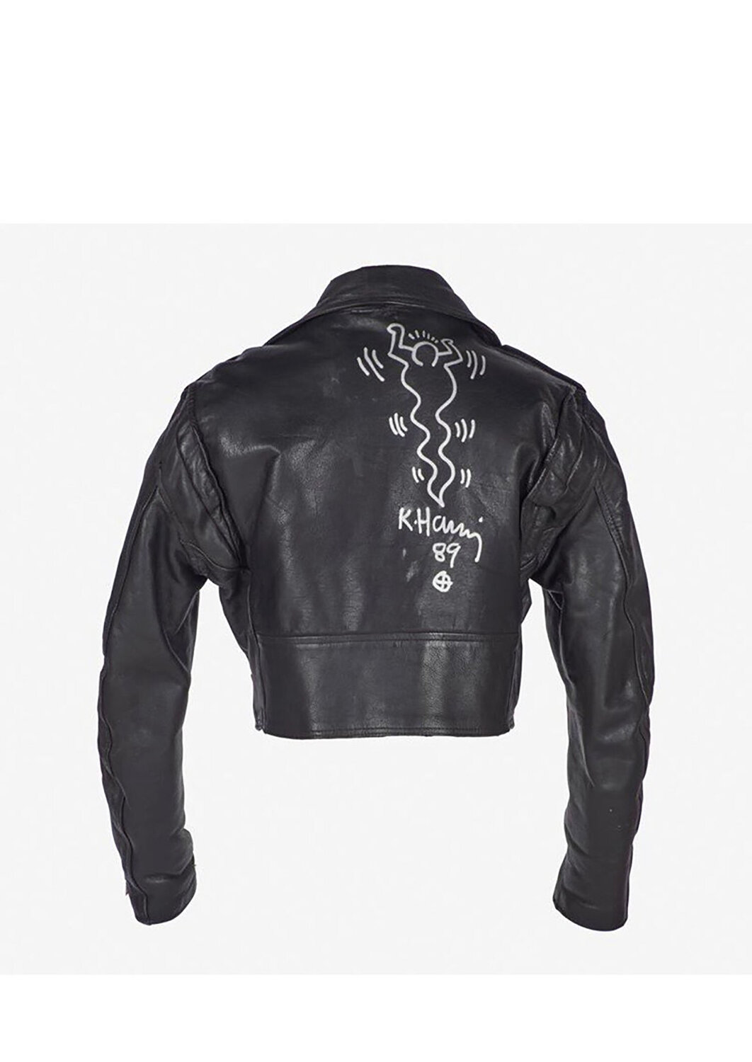 Female Leather Jacket by Keith Haring (1989) : Painting