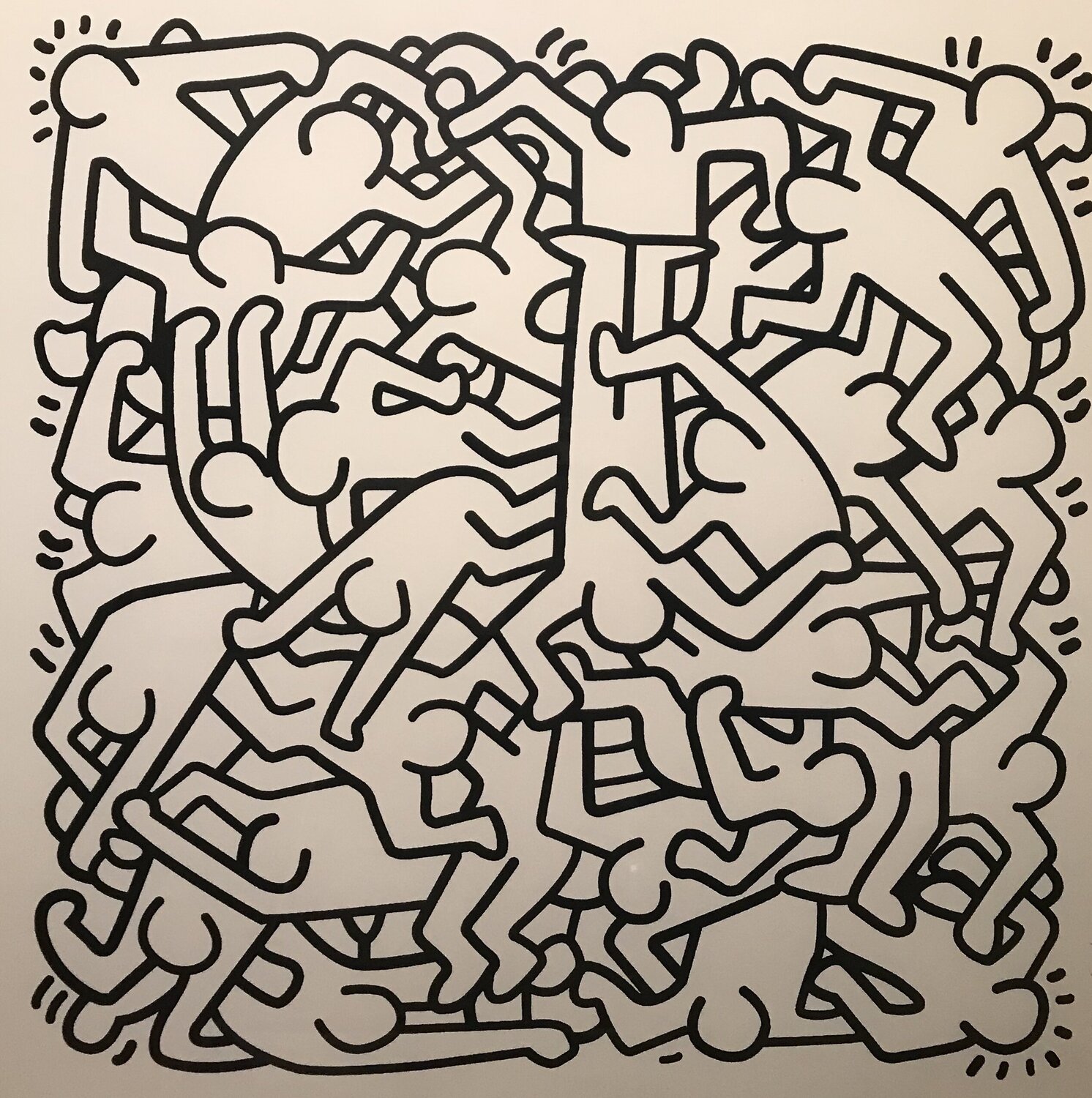 Multiple People Keith Haring Work on Paper for sale