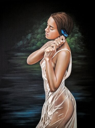 DAHLIA de Olga Pursches, Pintura a la venta en Singulart
