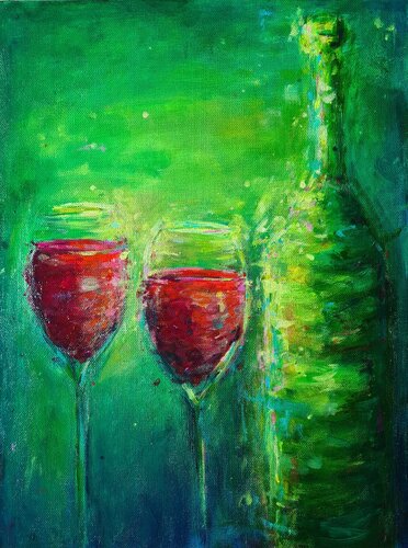 Red Wine par Dawn Underwood, Peinture en vente sur Singulart