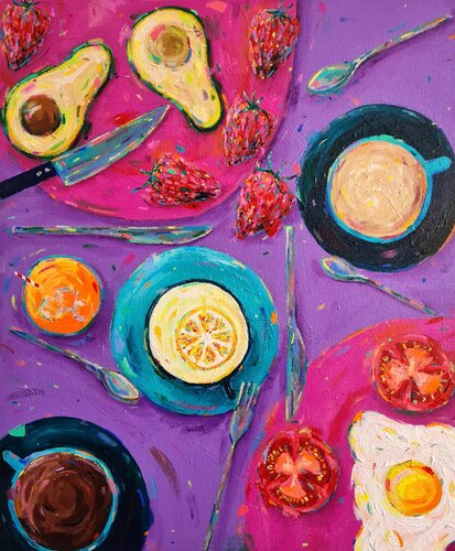 Brunch par Dawn Underwood, Peinture en vente sur Singulart
