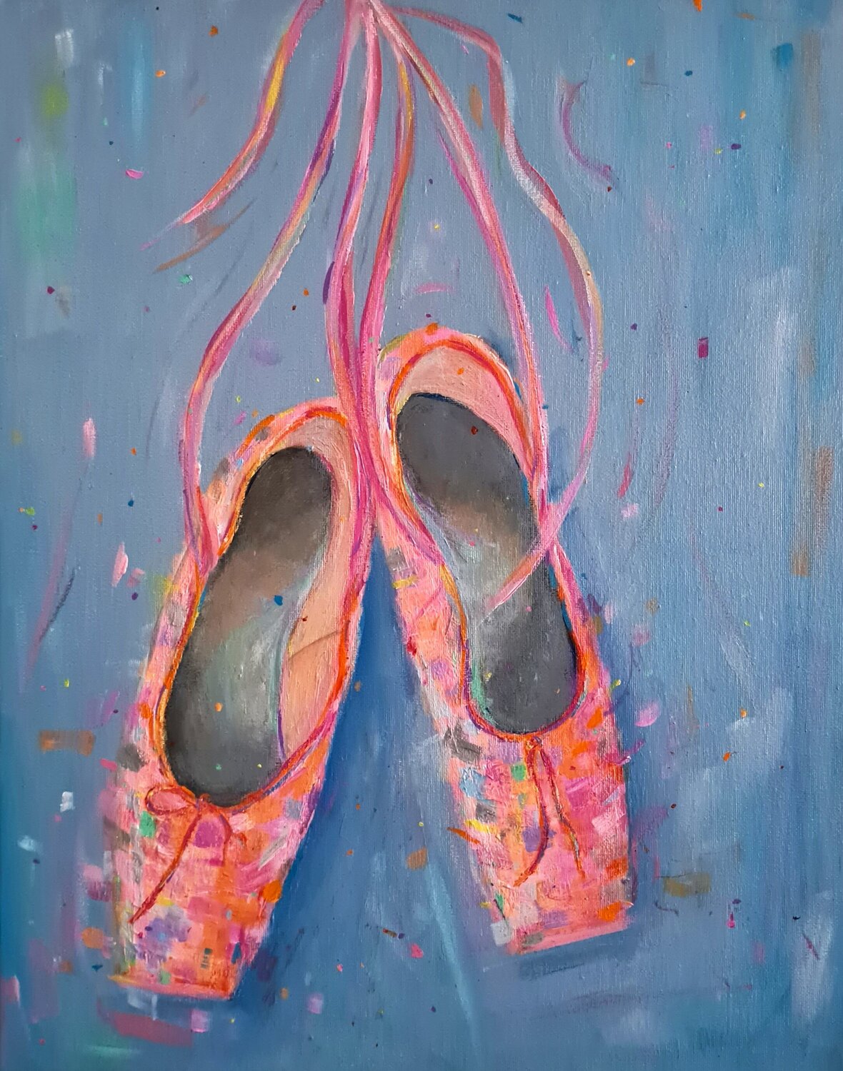 Pointe Shoes Dawn Underwood Originalgemälde zu verkaufen