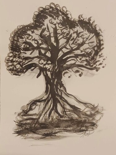 L'arbre de vie by laetitia GUADAGNA ASCIAK, Drawing for Sale on Singulart
