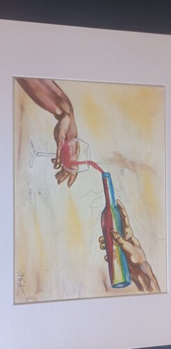 Le verre de vin von laetitia GUADAGNA ASCIAK, Zeichnungen kaufen auf Singulart