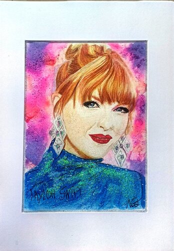 Taylor Swift aquarelle by laetitia GUADAGNA ASCIAK, Drawing for Sale on Singulart