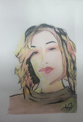 Autoportrait Artiste Laetitia AGL von laetitia GUADAGNA ASCIAK, Zeichnungen kaufen auf Singulart