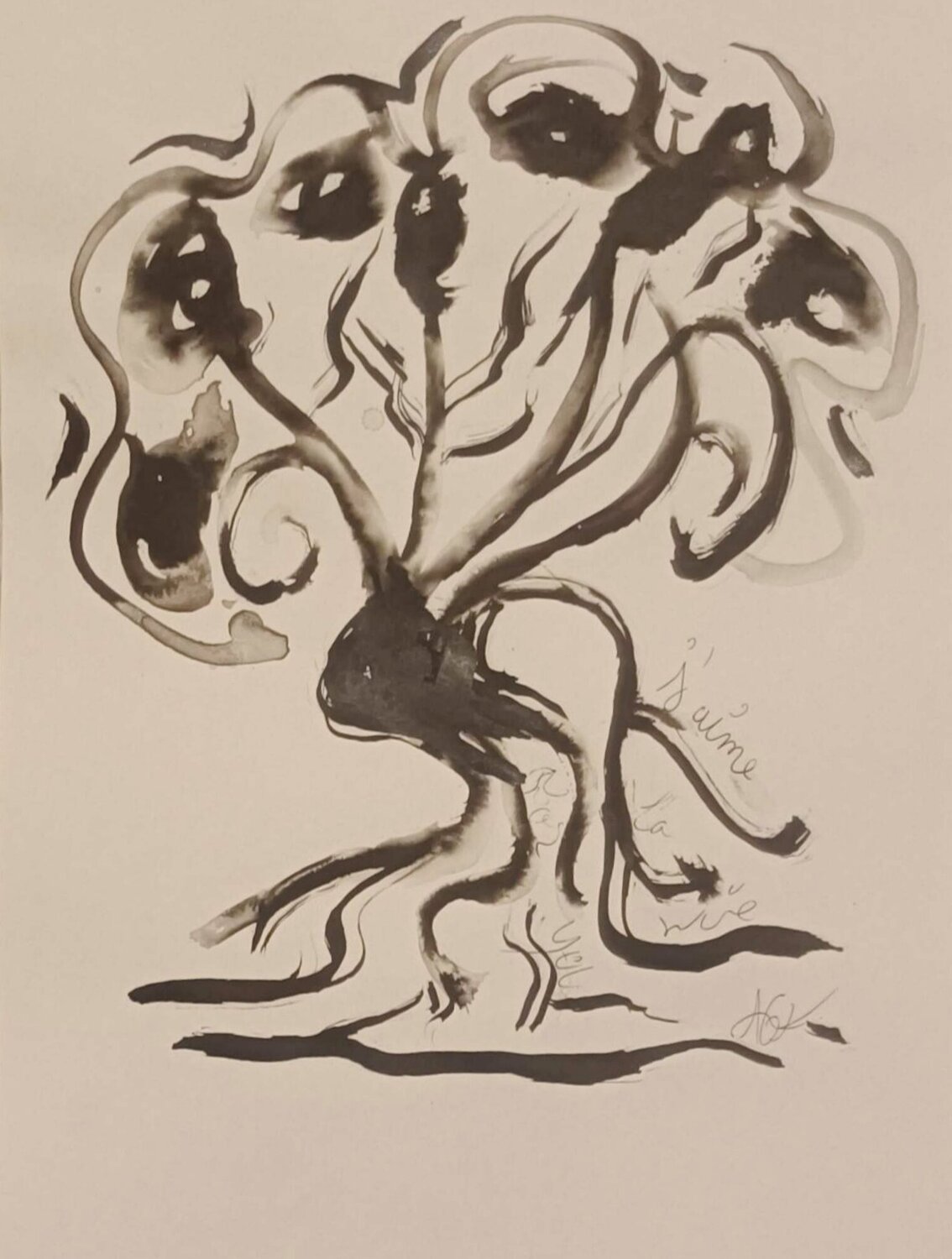 L'arbre de vie J'aime laetitia GUADAGNA ASCIAK Dessin à vendre