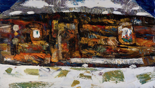 "Log Cabin" by Nicoleta Stati, Painting for Sale on Singulart