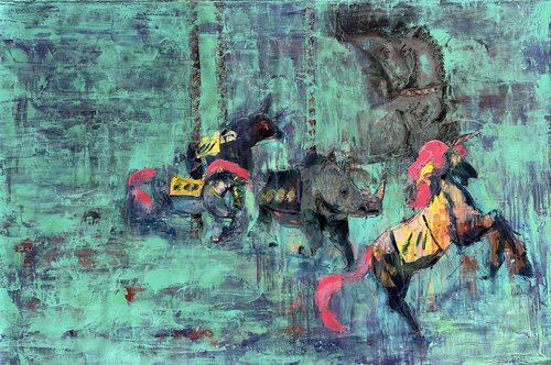 ,,DIE SCHWEBENDE KARAWANE“ von Ali Sedri, Malerei kaufen auf Singulart