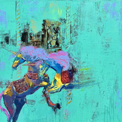 ,,ZWEI SEELEN IN BEWEGUNG“ by Ali Sedri, Painting for Sale on Singulart