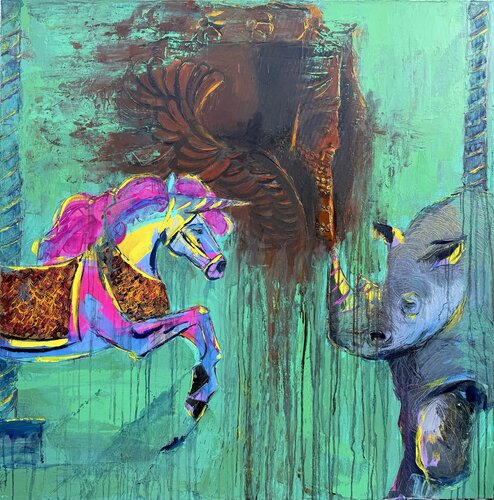 ,,DIE WÄCHTER MEINER ERINNERUNG“ par Ali Sedri, Peinture en vente sur Singulart