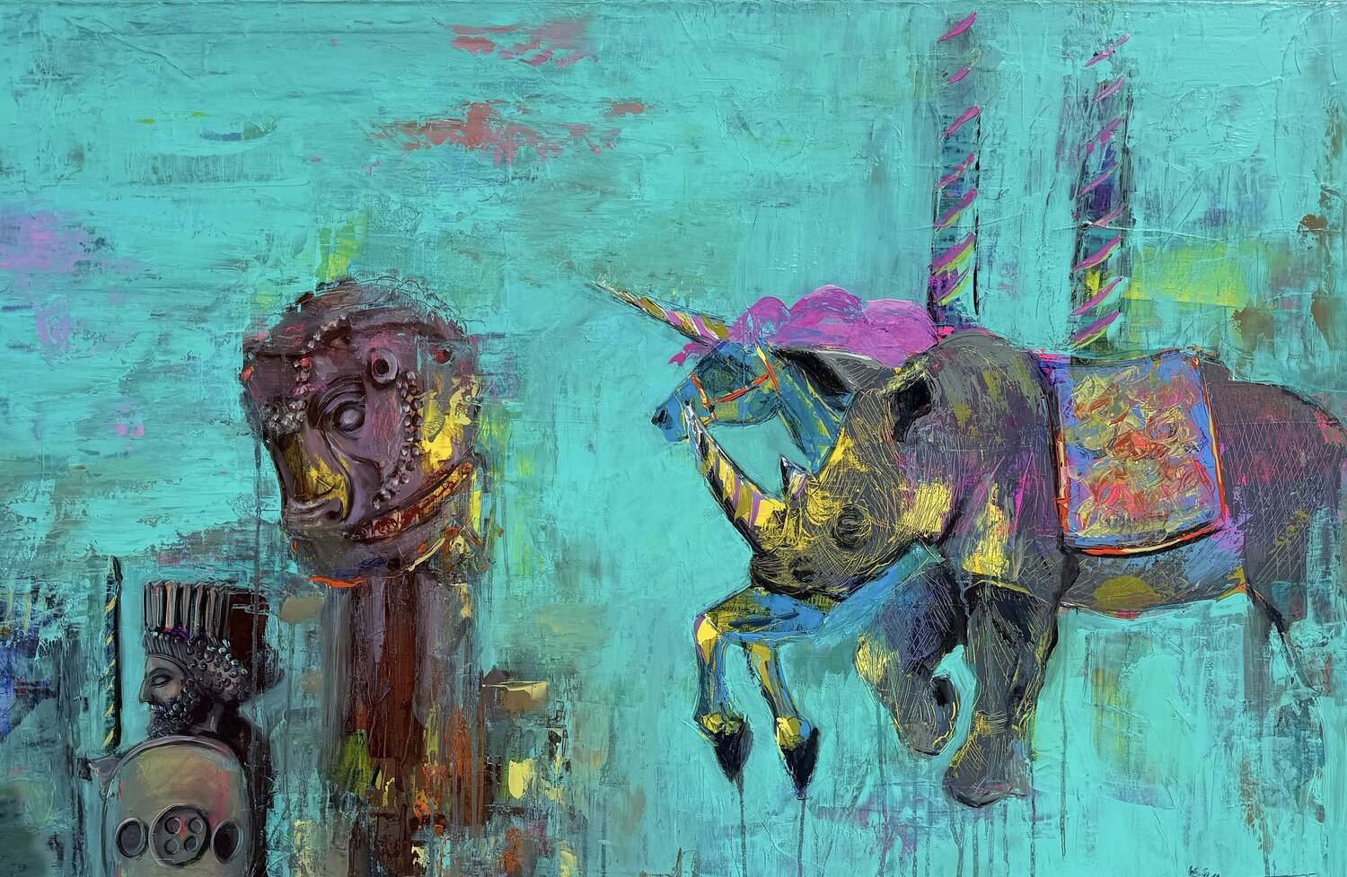 „DER HÜTER DER KARAWANE“ Ali Sedri Pintura original en venta