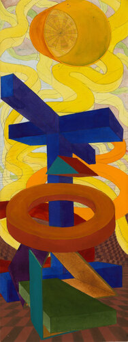 Study for the Orlando Courthouse by Al Held, Work on Paper for Sale on Singulart