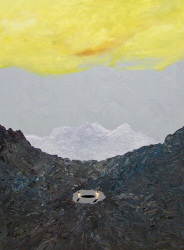 The pee clouds over the stink hole von Alexander Paulus, Malerei kaufen auf Singulart