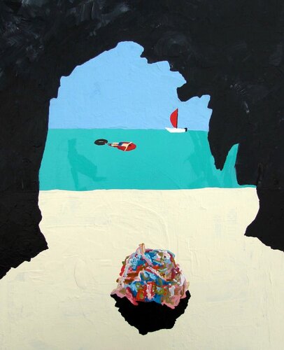 One time I found a thing in a cave and also a guy died von Alexander Paulus, Malerei kaufen auf Singulart