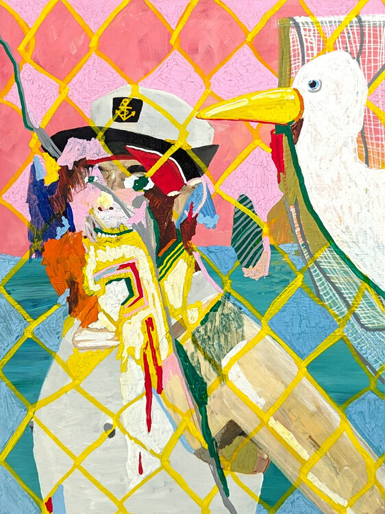 “Be the captain of your own ship” Colorful Contemporary Surrealist Painting Alexander Paulus