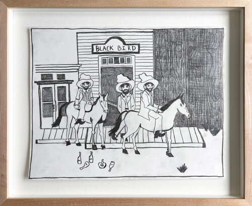 Black Bird by Ben Crase, 종이 for Sale on Singulart