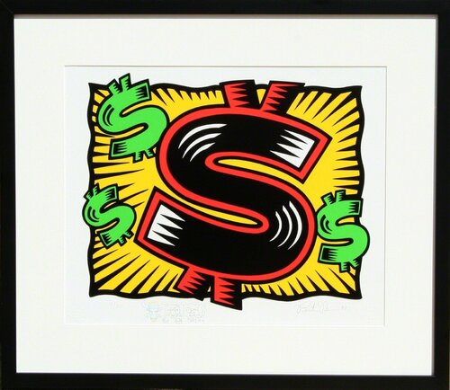 Dollar Sign (Deluxe) by Burton Morris, Print for Sale on Singulart