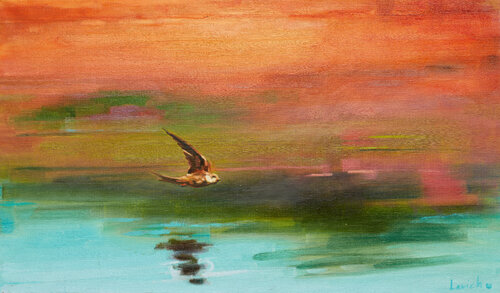 Bird in Motion par Alexander Levich, Peinture en vente sur Singulart