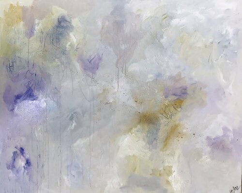 Softly Between Emptiness and The World of Form She Dances In Perfected JoY van Ana Luisa Veloz, Schilderij te koop op Singulart