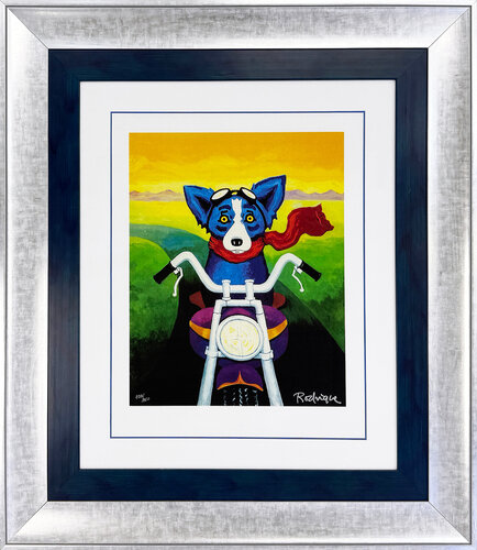 A Faster Breed (custom framed hand signed silkscreen) par George Rodrigue, Édition en vente sur Singulart