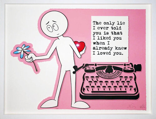 The Only Lie (Kai x Wrdsmth dual signed serigraph) van Kai, Afdruk te koop op Singulart