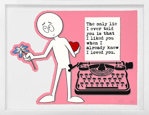The Only Lie, Kai x Wrdsmth Collaboration,  Dual Hand Signed Serigraph by Kai, 版画 for Sale on Singulart