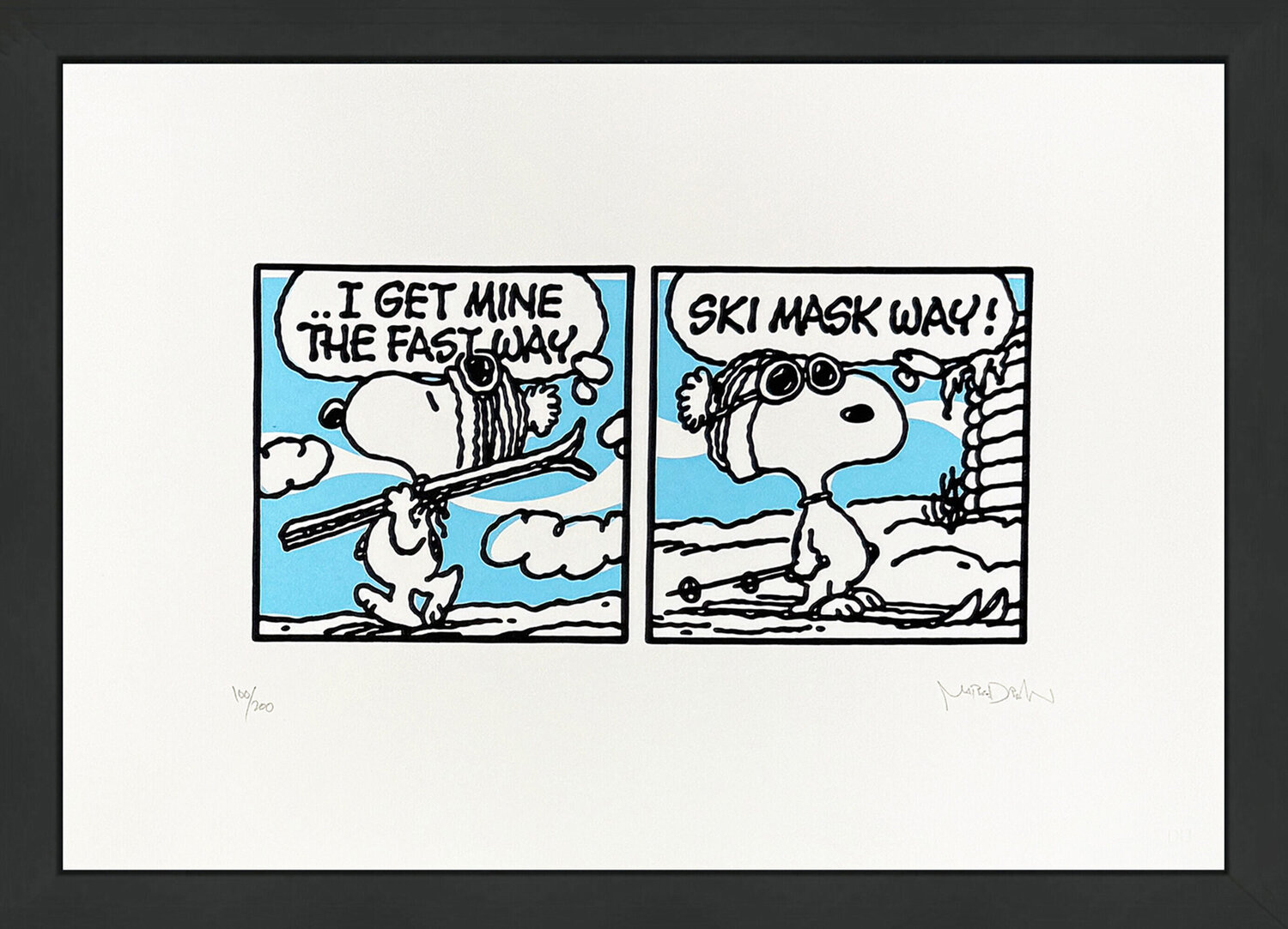 Ski Mask Way - 50 Cent, Hand Signed Screen Print, Edition 100/200, Framed Mark Drew Impresión en venta