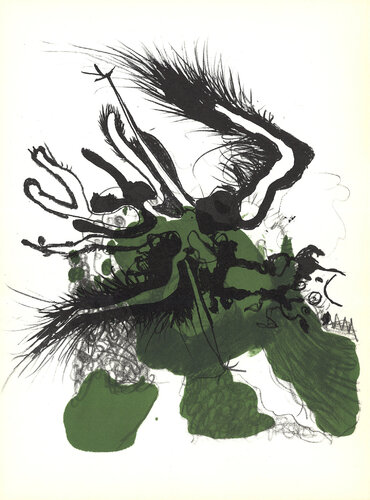 Flight II - 1969 Lithograph 15" x 11" by Paul Rebeyrolle, Print for Sale on Singulart