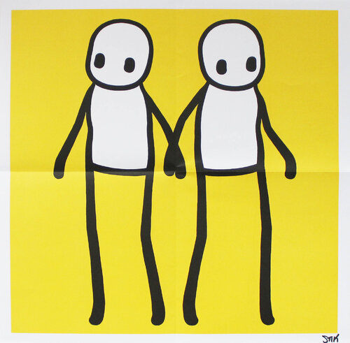Holding Hands (Yellow) by Stik, Print for Sale on Singulart