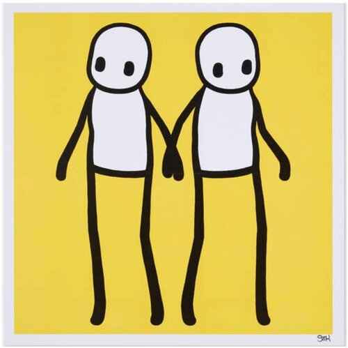 HOLDING HANDS (YELLOW) by Stik, Print for Sale on Singulart