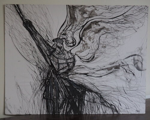 Archange Saint-Michel I van Jean-Marc Moro, Tekening te koop op Singulart