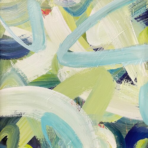 Pistachio Polka di Alison Gilbert, Pittura in vendita su Singulart