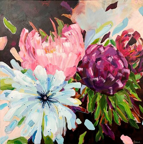 Blowsy Blooms di Alison Gilbert, Pittura in vendita su Singulart