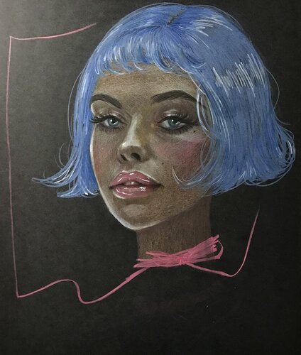 Pink ribbon van Dea Tempesta, Tekening te koop op Singulart