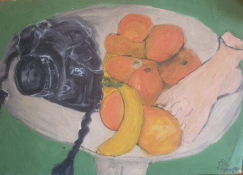 Eos au oranges au pied sculpté et a la banane . van Aimé Cesanges, Schilderij te koop op Singulart