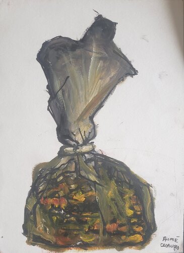 Gauffre au sachet de plastique de Aimé Cesanges, Pintura a la venta en Singulart