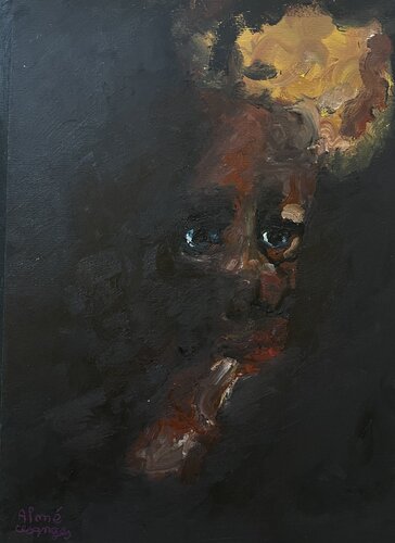 Portrait au clair obscur by Aimé Cesanges, 회화 for Sale on Singulart