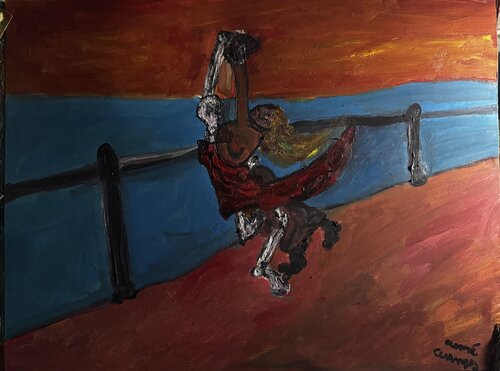 Dansant avec la mort by Aimé Cesanges, 회화 for Sale on Singulart