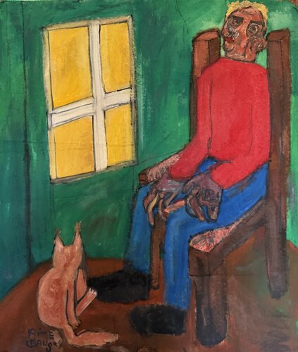 Autoportrait avec agrumes se lavant von Aimé Cesanges, Malerei kaufen auf Singulart