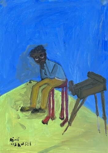 Autoportrait au chevalet von Aimé Cesanges, Malerei kaufen auf Singulart