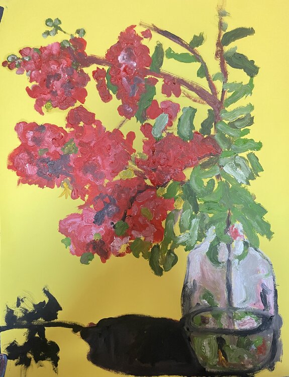 Fleurs rouge Aimé Cesanges