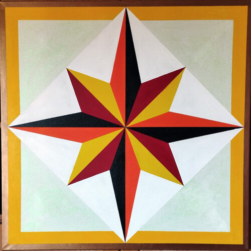 Rosa dei venti "Fluo" di Dino Puglisi, Pittura in vendita su Singulart