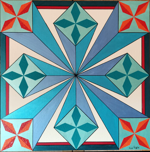 Rosa dei venti in prospettiva di Dino Puglisi, Pittura in vendita su Singulart