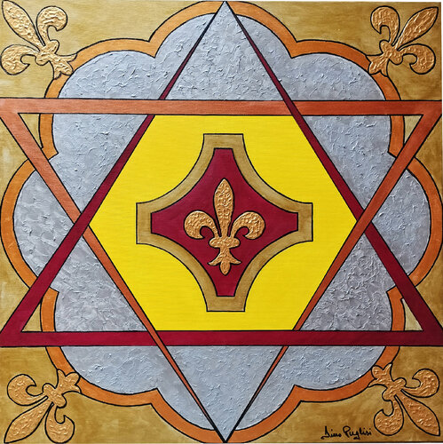 I gigli dorati di Dino Puglisi, Pittura in vendita su Singulart