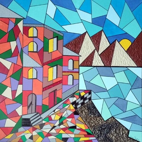 Il respiro del lago in mille colori di Dino Puglisi, Pittura in vendita su Singulart