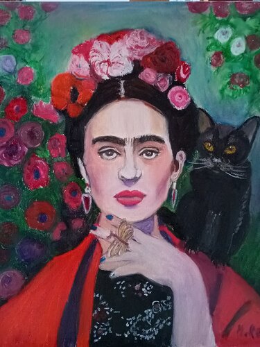 Frida Kahlo Viva la vida von Marit Refsnes, Malerei kaufen auf Singulart